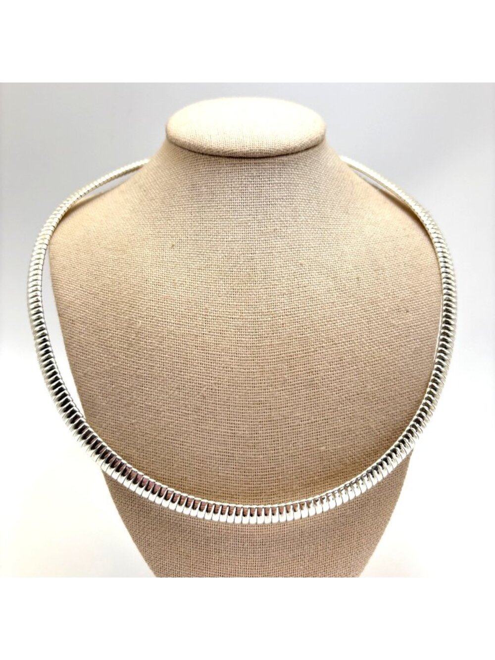 VTG Milor Sterling Silver 925 Omega Chain 7mm Necklace Size 15.75" Length